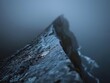 Dramatic Nighttime Cliff View with Low Depth of Field after Rain Generative AI
