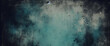 Dark turquoise art background. Large brush strokes. Acrylic paint in aquamarine or celadon colors. Abstract painting. Textured surface template for banner, poster. Narrow horizontal illustration	
