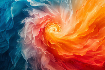 Poster - A digital display featuring a virtual vortex of colors that continuously swirl, pulling the observer