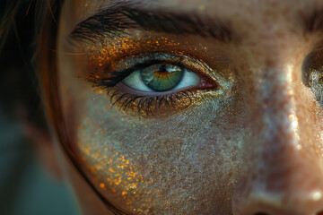Poster - A make-up artist portfolio showing a series of looks where eyeshadow blends seamlessly from dark
