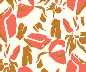Wall Mural - Modern vector pattern with multicolor abstract shapes. Colorful abstract background.