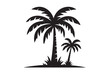 © Tshirt - Silhouette of Palm tree Vector, Palm tree silhouette