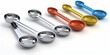 3D cartoon Measuring spoons on white background