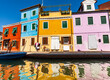 Colorful houses on the island of Burano in Venice, Italy