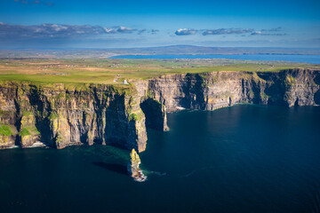 Wall Mural - Aerial landscape with the Cliffs of Moher in County Clare, Ireland.