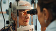 © Anthichada - Senior woman test and checking glaucoma with optometrist or ophthalmologist. Senior woman patient having an eye exam