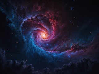 nebula outer space swirl in universe cosmic night sky