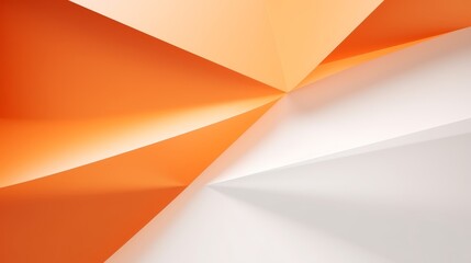 Sticker - Modern style abstract background orange and white colors trendy geometric