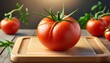 © Robson Matos - Tomate lavado em tabua de corte