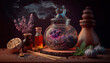 aromatherapy, candles, oil, smoke. Generative AI,