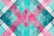 Abstract Geometric Pattern in Teal and Pink