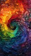 © Natthakan - A painting of a rainbow with a swirl in the middle