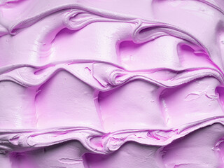 Wall Mural - Frozen creamy bubble gum flavour gelato - full frame detail. Close up of a pink surface texture of Ice cream.