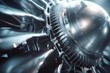 © DK_2020 - Close-up of a jet engine turbine, showcasing advanced propulsion technology