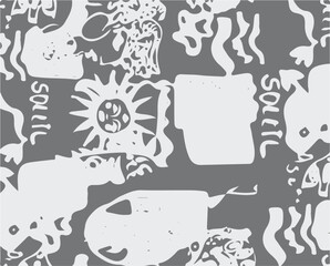 Wall Mural - Modern vector pattern with multicolor abstract shapes. Colorful abstract background.
