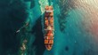 Majestic Container Ship at Sea