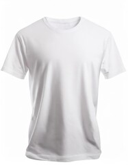 Wall Mural - White t shirt front and back view, isolated on white background. Ready for your mock up design template
