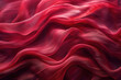 Red silk fabric, wave pattern, red and pink color scheme. Created with Ai