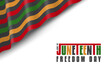 Juneteenth Banner With Colorful Flag And Typography.