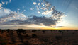 Sunrise in a landscape  in the Kgalagadi Transfrontier Park in South Africa