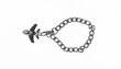 airplane necklace on a chain isolated on white background