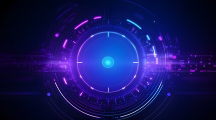 purple and blue Abstract technology background circles digital hi-tech technology design background. concept innovation. vector illustration