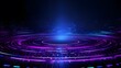 © plaksa - purple and blue Abstract technology background circles digital hi-tech technology design background. concept innovation. vector illustration