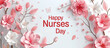 Happy Nurses Day. Congratulatory banner for Nurses Day, greeting card	