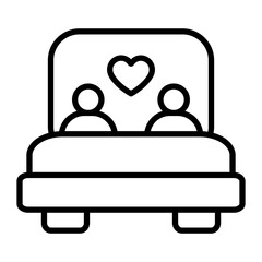 Sticker - Couple in bed