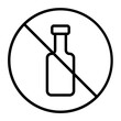 No Alcohol Vector Line Icon