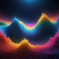 Wall Mural - 3d rendering abstract digital background concept of big data