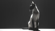 Elegant Siamese Cat Silhouette with Rim Lighting Highlighting the Beauty of Light and Shadow