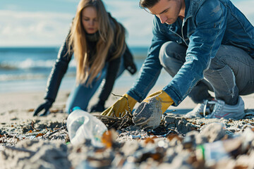 Giving back together: Couple joins beach clean-up, committed to environmental care