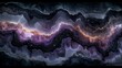   A black background is contrasted by swirling purple, black, and golden hues, topped with scattered stars