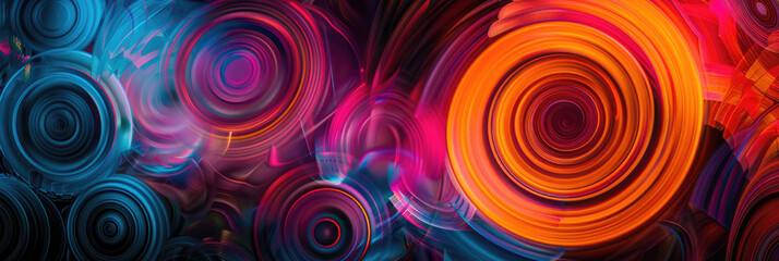 Wall Mural - Hypnosis spiral. Abstract background with hypnotic patterns