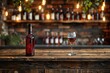 background of wine bar with free space for your glass of bottle for product display montage