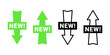 Arrows New! Labels or tag. Vector icons