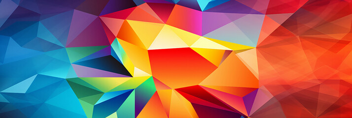 Wall Mural - abstract colorful polygon background