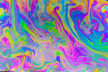 Wall Mural - psychedelic multicolored background abstract. rainbow colors. patterns background. photo macro shot 