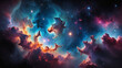 Vibrant Cosmic Cloud Nebula in a Starry Night Sky. Universe Astronomy Exploration.