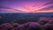 Wide-Angle Shot Showcasing a Pink and Purple Sunset Horizon.