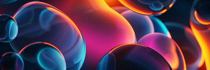 Vibrant abstract wallpaper with dynamic shapes and neon gradients, evoking a sense of excitement