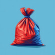 illustration of a bag isolated on blue background