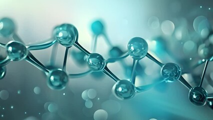 Poster - Close-Up View of a Blue Molecular Structure in a Laboratory Setting