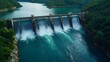 The Role of Hydroelectric Dams in Promoting a Sustainable and Eco-Friendly Future. Concept Renewable Energy, Hydropower Benefits, Environmental Conservation, Sustainable Development