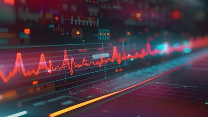Aufkleber - Dynamic Financial Graphs Display on Digital Interface