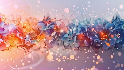 Poster - Blue and Orange Abstract Background