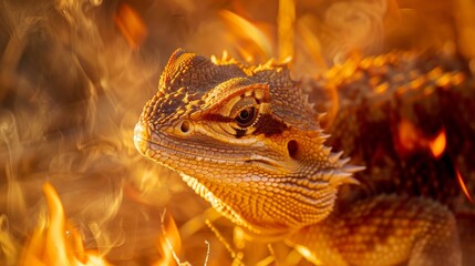 Wall Mural - Vibrant Reptile Portrait