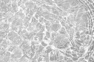 wavy white water with sunlight reflection top view. white water surface for spa or skincare background