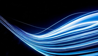 Wall Mural - abstract wave of light a modern flowing futuristic blue art curve